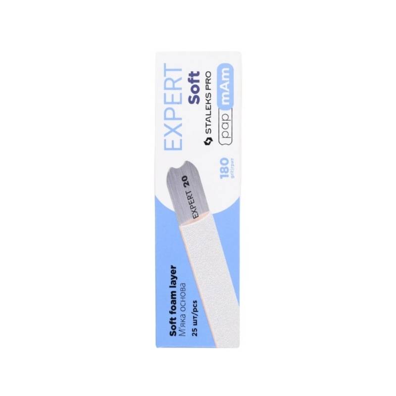 Staleks - Expert 20, Disposable White on Soft Foam Layer 180 grit, 25pcs
