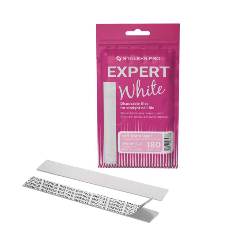 Staleks - Refill Pads For Straight Nail File Soft Pro Expert 20, 180 grit (30 pcs)