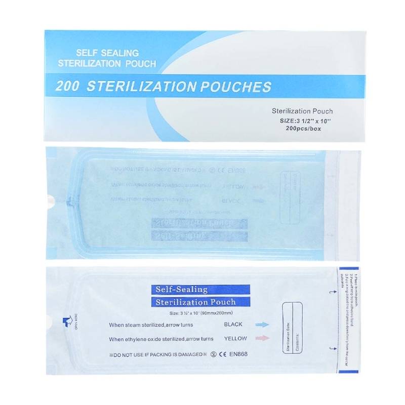 Sterile Pouches 200pcs SMALL - 90mm x 260mm