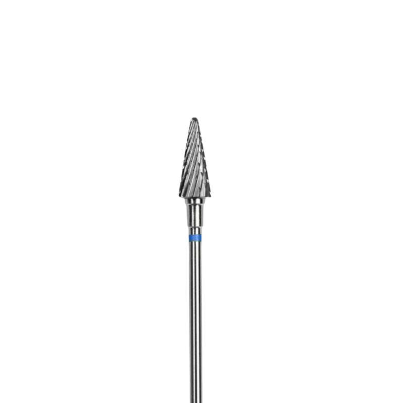 Staleks - Carbide nail drill bit cone blue EXPERT head diameter 6 mm / working part 14 mm