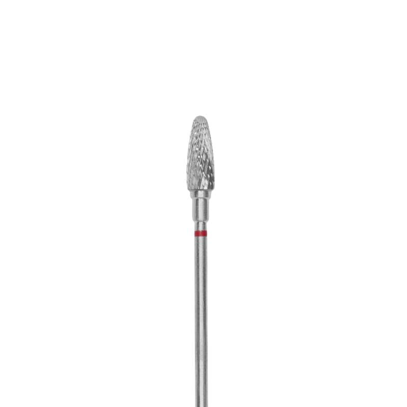 Staleks - Carbide nail drill bit corn red EXPERT head diameter 5 mm / working part 13 mm
