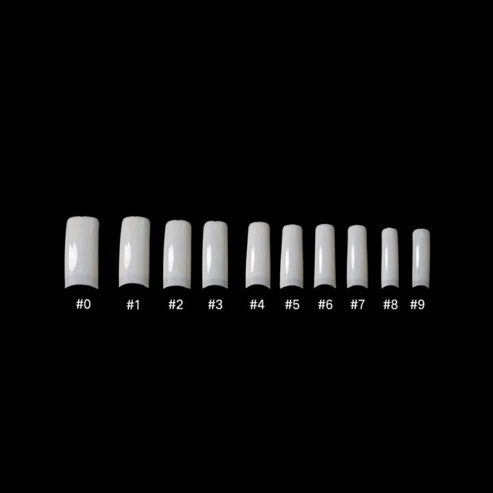 White Square Half Well Tips 504pcs with Case (dis)