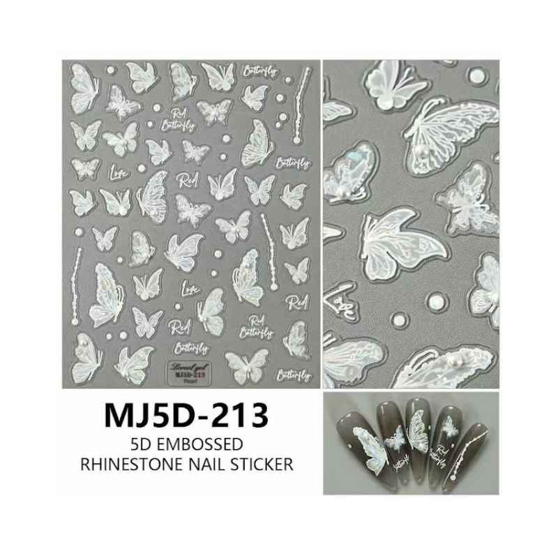 Nail Art Stickers - Iridescent Butterflies