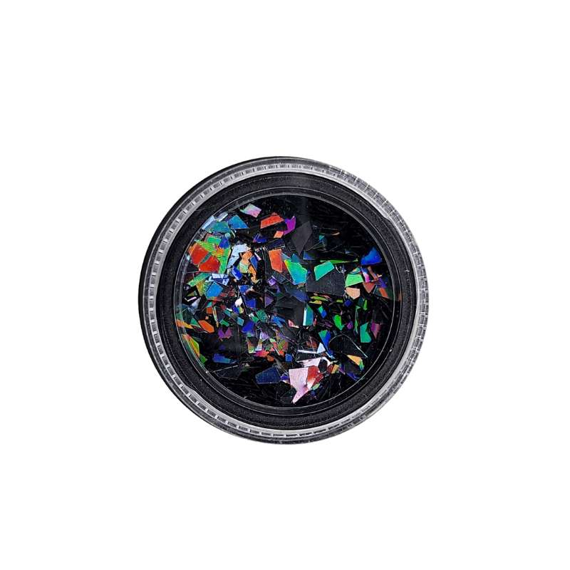 Iridescent Black Flakes