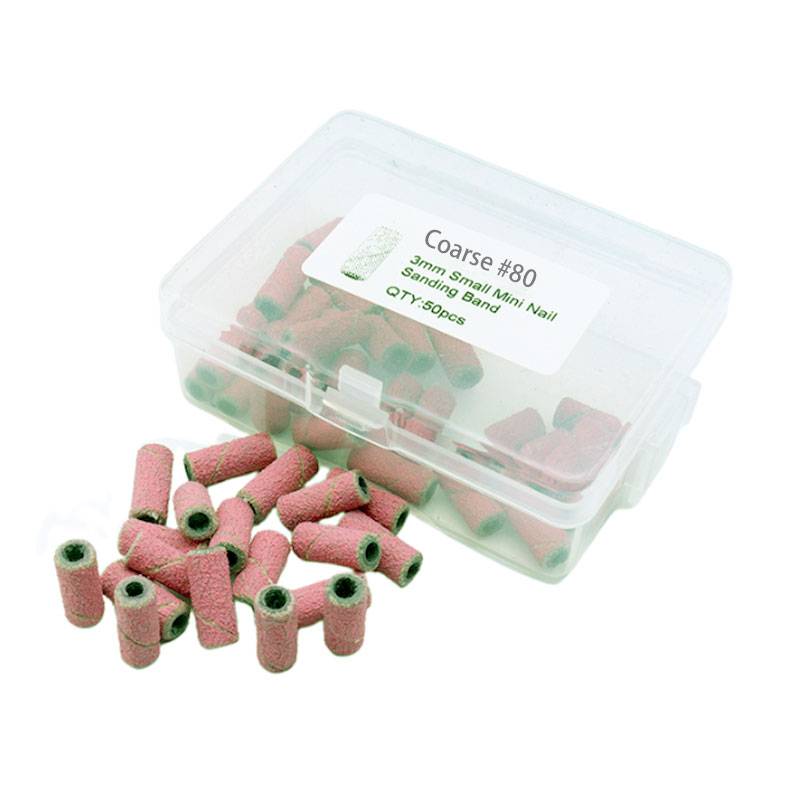50 pcs Mini Nail Sanding Bands (#80)