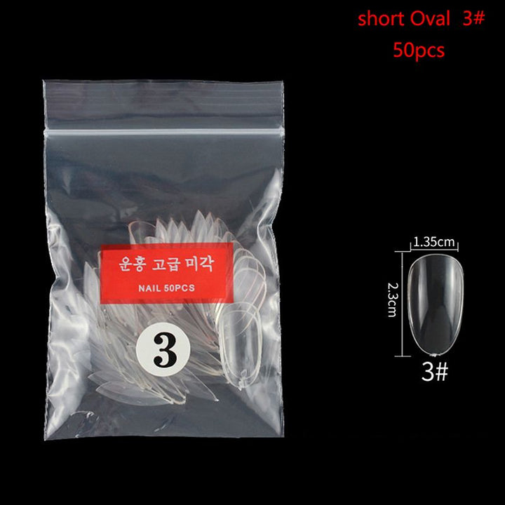 Refill Clear Full Cover Tips - 50pcs/bag
