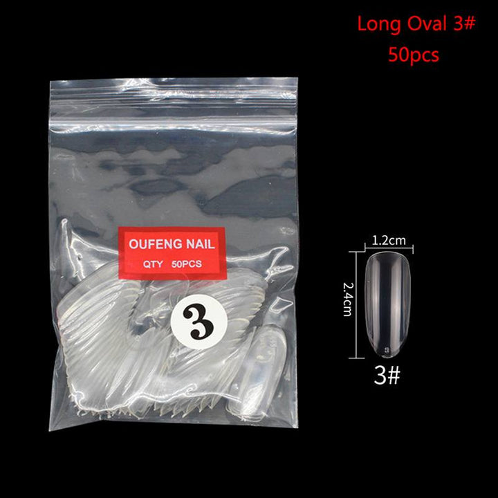 Refill Clear Full Cover Tips - 50pcs/bag