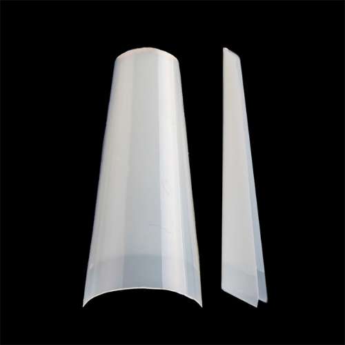 BG Soft Gel Extension Half Well Tips - Medium Coffin - Clear