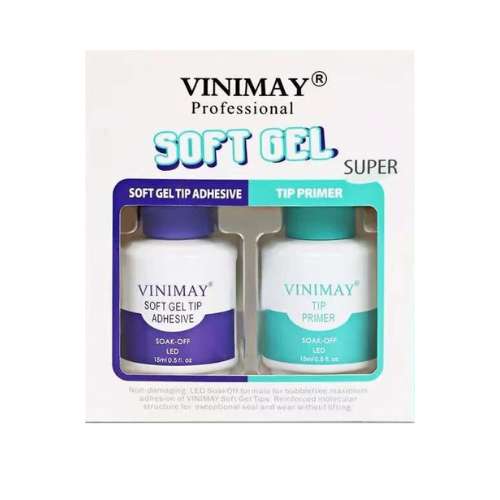 Vinimay Soft Gel Super Kit - Inc, Adhesive & Tip Primer
