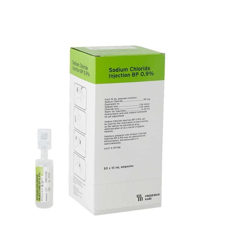 Sodium Chloride Injection BP– 0.9% 10ml (50pcs/pk)