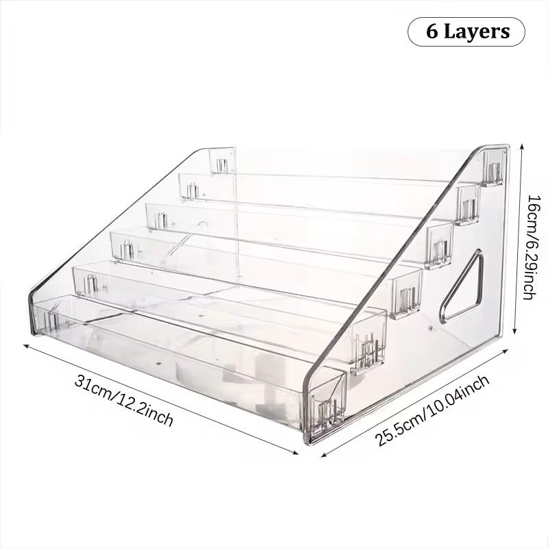 6 Shelf Clear Polish Stand