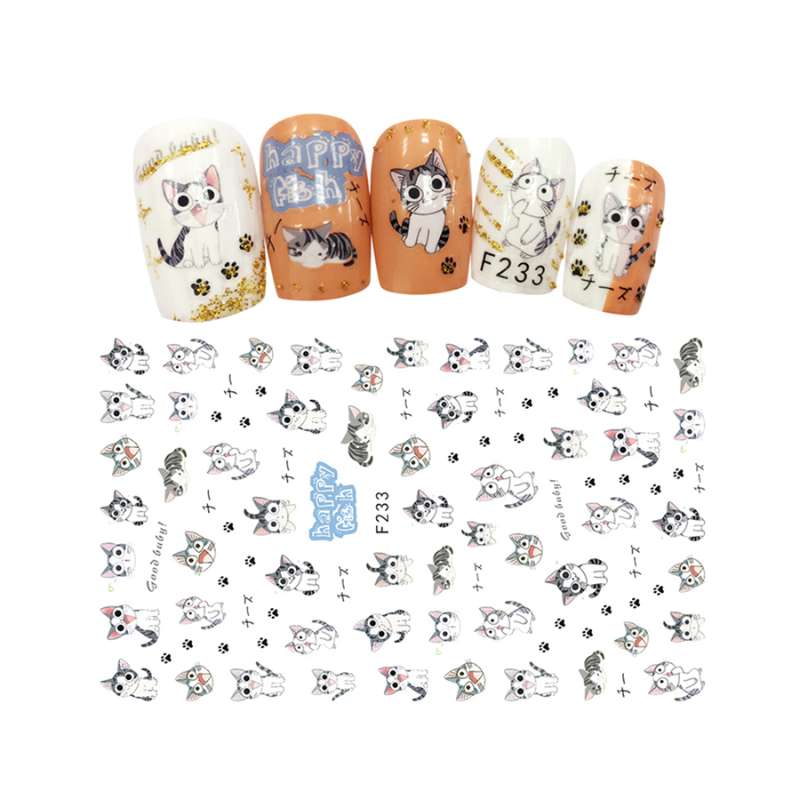 Cat Nail Art Sticker