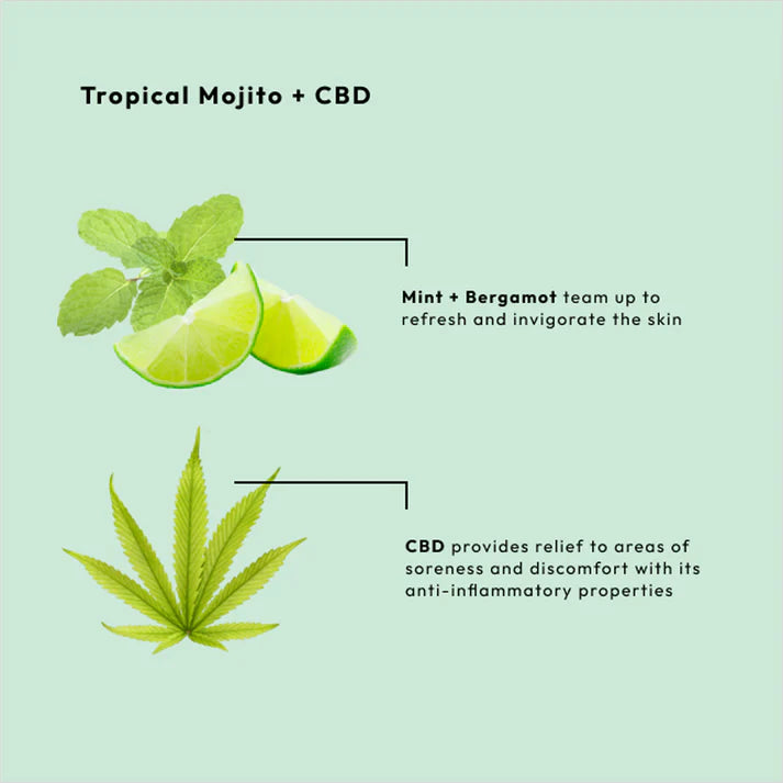 BCL Tropical Mojito + CBD Massage Cream 450g