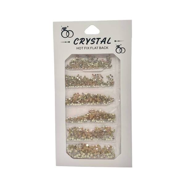 Mixed Pack Flat Back Clear Rhinestones