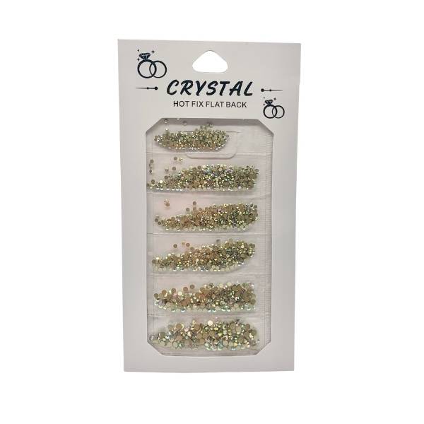 NA - Mixed Pack Silver Iridescent Rhinestones 6 sizes