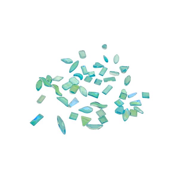 Flat Back Iridescent Gems - Turquoise/Green