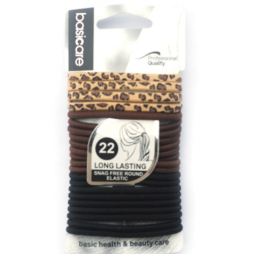 BC - Elastic Set.4mm thick elastic 18pcs+5mm flat leopard printed elastic 4pcs,22pcs per pack