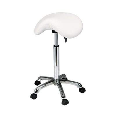 Saddle Stool - White (1022A)