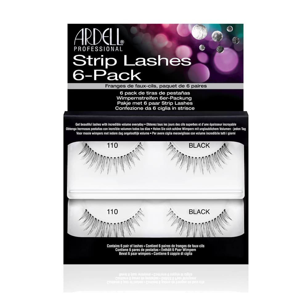 Ardell Lashes 6 pack - 110 Black ( 6pcs/pk)