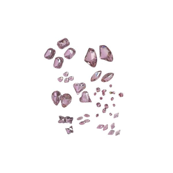 Mixed Shape Gems - Pink