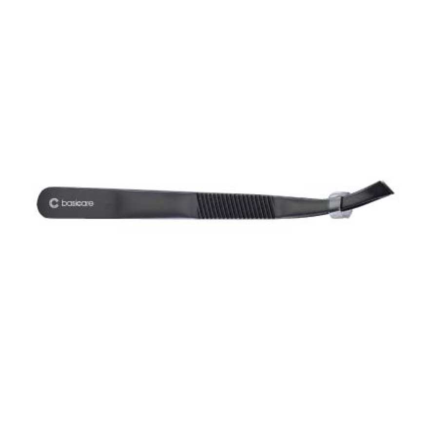 BC - Curved Slant Tweezer Matt Black 8.5 cm