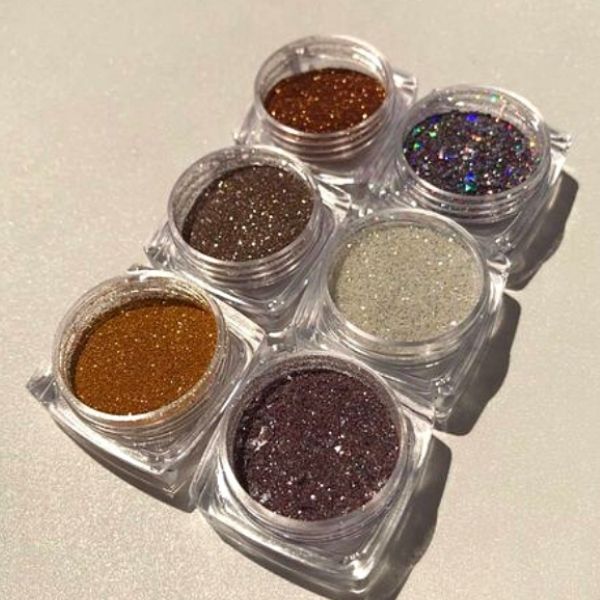 Mixed Glitter Set 6 Pots Fine and Flakey