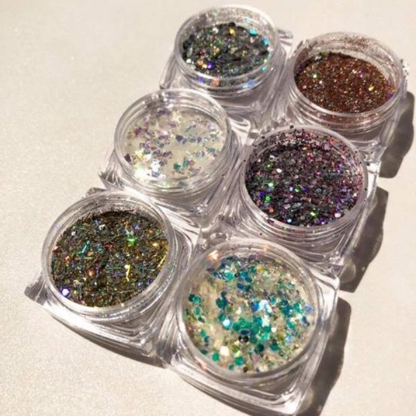 Mixed Glitter Set Mixed Cuts 6pkt