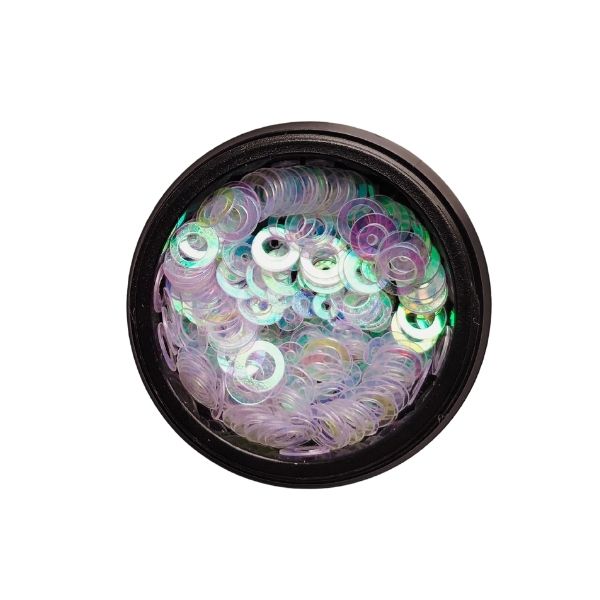 Iridescent Hollow Circle Sequins 6mm