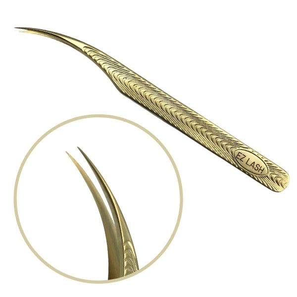 EZ Lash Straight Long Curved Isolation Tweezers