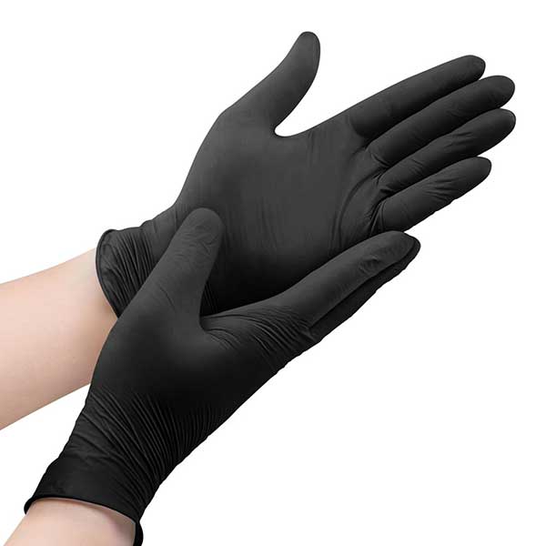 Black Nitrile Gloves Heavy Duty - Medium