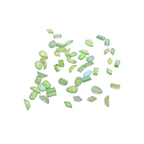 Flat Back Iridescent Gems - Green/Blue