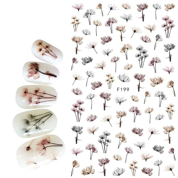 Flower Nail Art Sticker