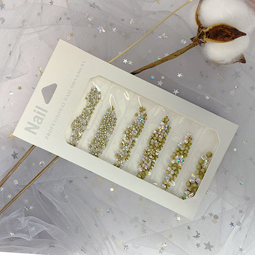 Mixed Pack Iridescent Rhinestones Pointed Back - 6 sizes
