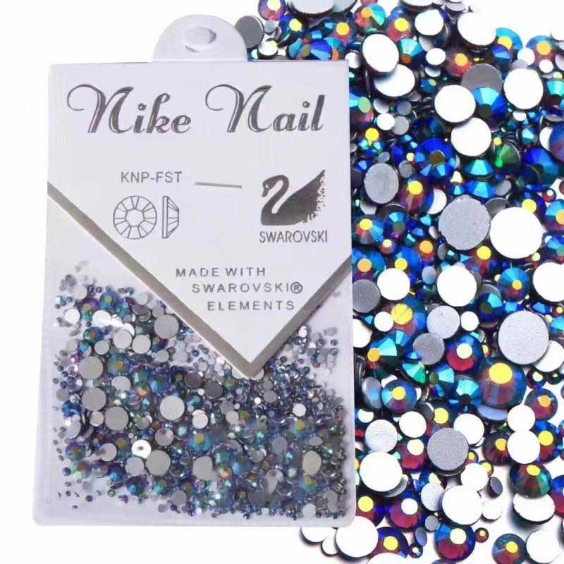 High Shine Hot Fix Flat Back - Blue / Yellow Mixed Sizes 1440pc