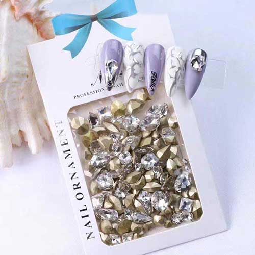 Large 3D Pointed Back Clear Gem Stones (dis)