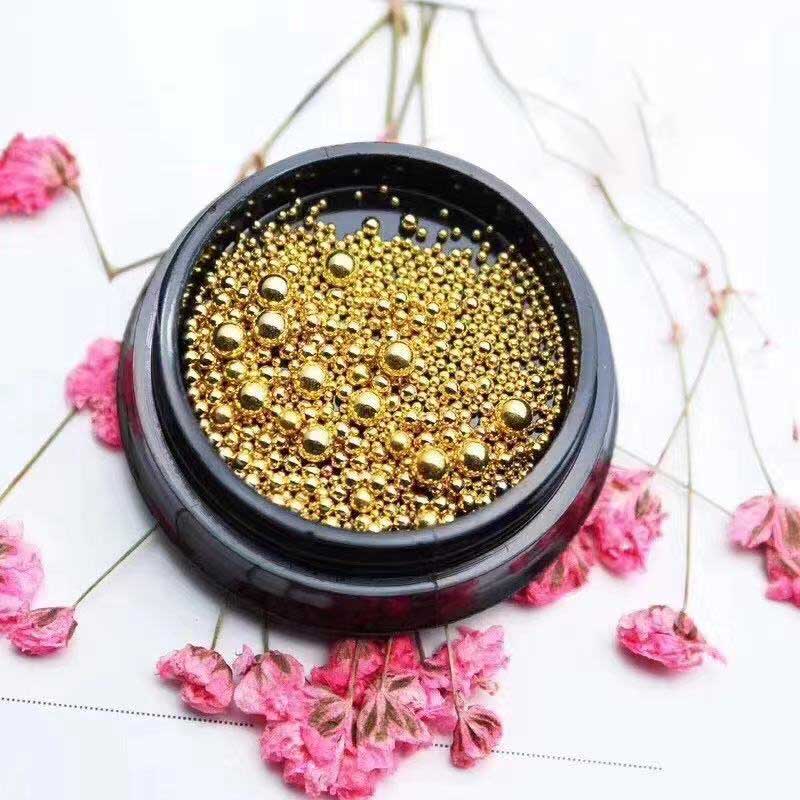 Gold Caviar Beads Mixed Size