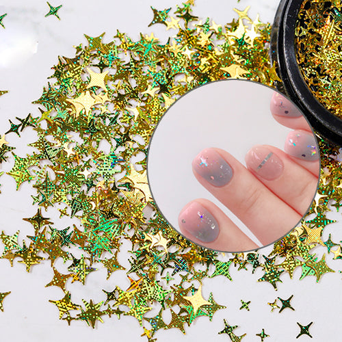 NA Glitters - Holographic Gold Stars