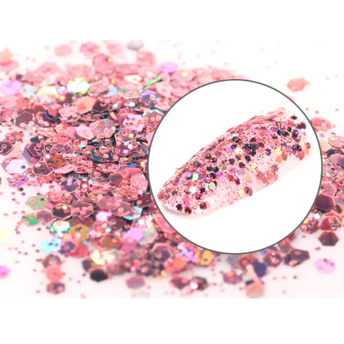 Mixed Size Glitter - Rose Gold (KE05)