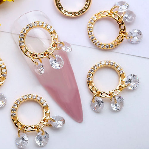 Nail Charms - Gold Circular Charm (dis)