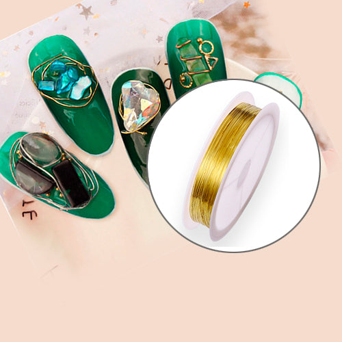 3D Nail Arts - Gold Wire Roll 0.2mm