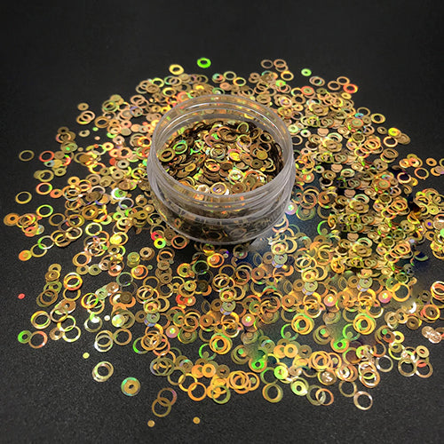 Copper Gold Holographic Hollow Circle Sequins (#840)