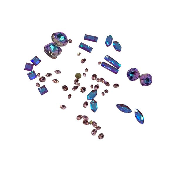 Mixed Shape Gems - Purple