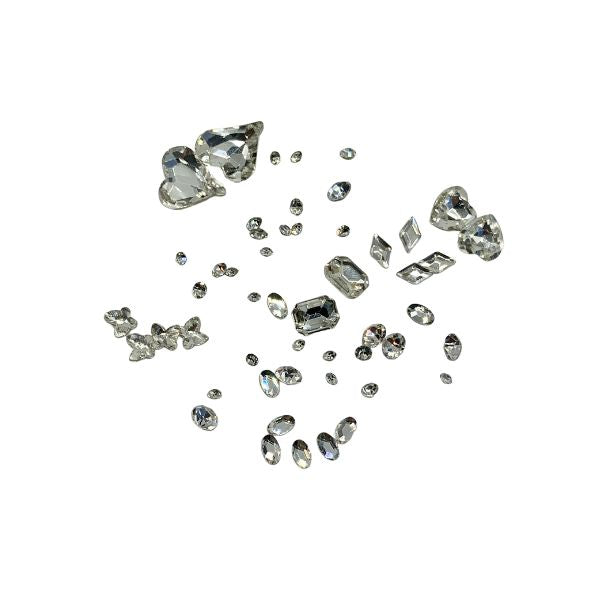 Mixed Shape Gems - Clear