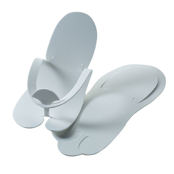 White Disposable Pedi Slippers - 1 Pairs
