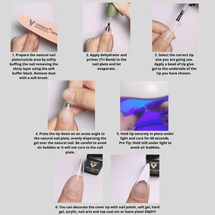 Coloured Soft Gel Extension Tips  (dis)