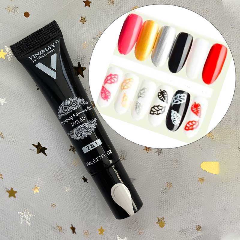 Vinimay Stamping / Painting Gel Color - UV&amp; LED 8ml White