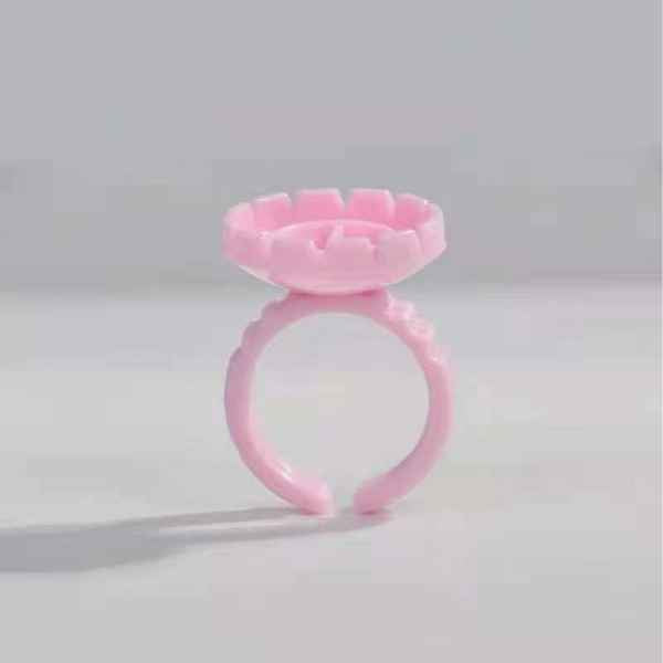 Pink Fanning Glue Cups on Ring (100pcs/pk)