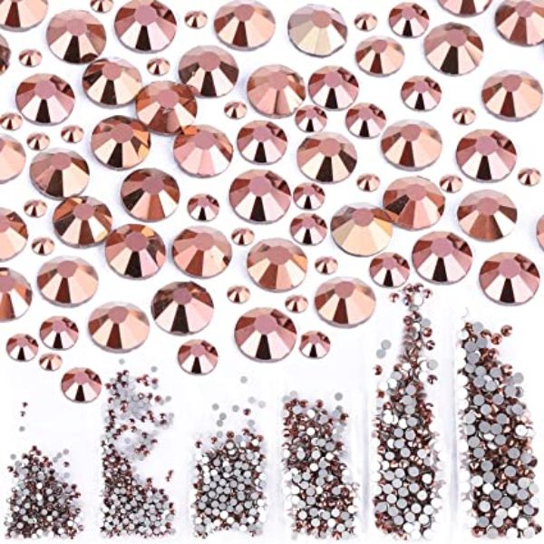 Mixed Pack Rose Gold Rhinestones – 6 Sizes