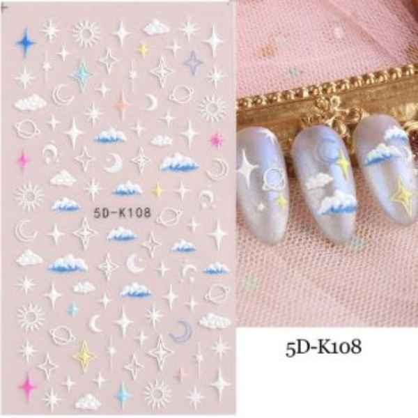 5D Sky Themed Nail Stickers