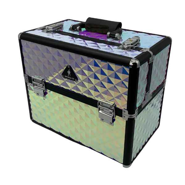 Holographic White Diamond Makeup Case